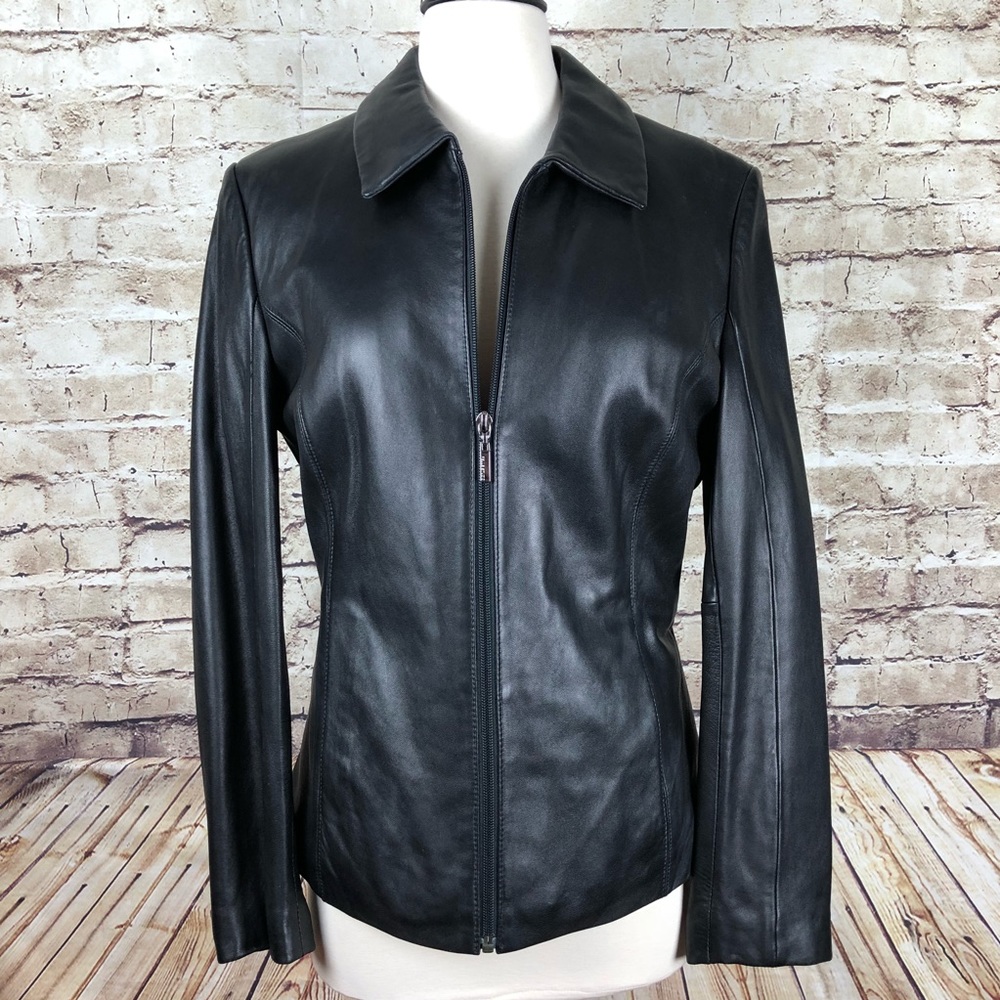 Wilsons Leather Black Genuine Leather Jacket SOLD - Picture 1 of 7